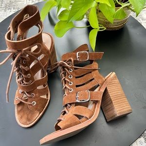 Steve Madden Lace Up Chunky Heels